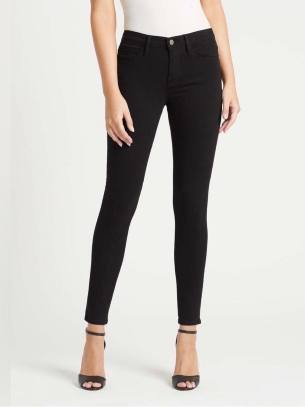 FRAME Le Skinny De Jeanne Jeans in Film Noir Size 25